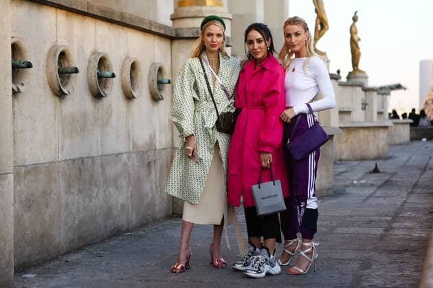 Leonie Hanne, Tamara Kalinic and Noor de Groot attending the Rochas show during Paris Fashion Week - Feb 27, 2019 - PFW: Fall 2019 Street Style Day 3, Paris France  Copyright: xValentinaxRanierix VR_PFW20190227_MAS21
