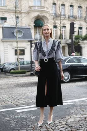 Poppy Delevingne attending the Miu Miu show during Paris Fashion Week - March 5, 2019 - PFW: Feb 2019 Street Style Day 9, Paris France  Copyright: xValentinaxRanierix VR_PFW2019035_MAS66