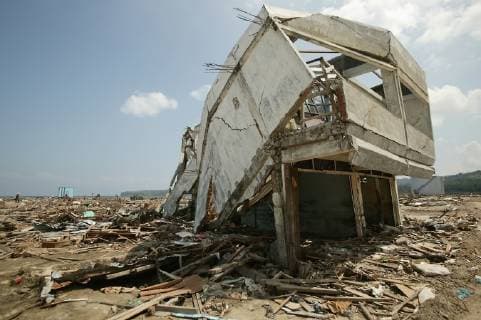 The Remains Of A Townhouse On What Was Once A Busy Street, Destroyed By The Indian Ocean Earthquake And Tsunami In 2004; Malahayati, Aceh Province, Indonesia  Copyright: JimxHolmes 2382642