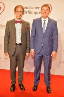 17. Deutscher Hoerfilmpreis Klaus Huhn, Praesident des DBSV, Andreas Bethke, Geschaeftsführer des DBSV Ankunft, roter Teppich zum 17. Deutscher Hoerfilmpreis in der Hauptstadtrepraesentanz der Deutschen Telekom in Berlin am 19.03.2019