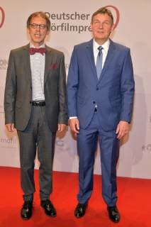 17. Deutscher Hoerfilmpreis Klaus Huhn, Praesident des DBSV, Andreas Bethke, Geschaeftsführer des DBSV Ankunft, roter Teppich zum 17. Deutscher Hoerfilmpreis in der Hauptstadtrepraesentanz der Deutschen Telekom in Berlin am 19.03.2019