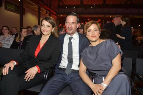 17. Deutscher Hoerfilmpreis Rebecca Imamanuel, Soenke Moehring, Muriel Baumeister Ankunft, roter Teppich zum 17. Deutscher Hoerfilmpreis in der Hauptstadtrepraesentanz der Deutschen Telekom in Berlin am 19.03.2019