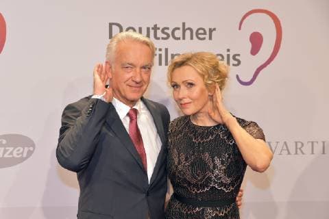 Entertainment Bilder des Tages 17. Deutscher Hoerfilmpreis Christoph M. Ort, Dana Golombek Ankunft, roter Teppich zum 17. Deutscher Hoerfilmpreis in der Hauptstadtrepraesentanz der Deutschen Telekom in Berlin am 19.03.2019