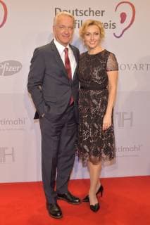 17. Deutscher Hoerfilmpreis Christoph M. Ort, Dana Golombek Ankunft, roter Teppich zum 17. Deutscher Hoerfilmpreis in der Hauptstadtrepraesentanz der Deutschen Telekom in Berlin am 19.03.2019