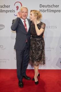 Christoph M.Ohrt und Dana Golombek - Verleihung des 17. Deutschen Hoerfilmpreis 2019 in der Hauptstadtrepraesentanz der Deutschen Telekom in Berlin am 19.03.2018. 17. Deutscher Hoerfilmpreis 2019