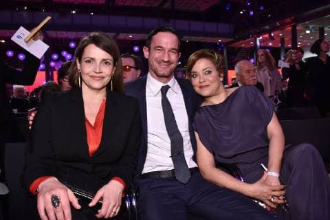 Rebecca Immanuel, Sönke Möhring und Muriel Baumeister bei der Verleihung vom 17. Deutschen Hoerfilmpreis am 19.03.2019 in Berlin Deutscher Hoerfilmpreis 2019 in Berlin
