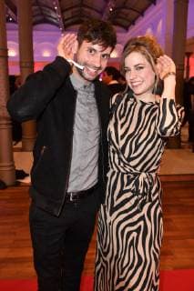 Arne Gottschling und Merle Collet bei der Verleihung des 17. Deutschen Hörfilmpreises 2019 in der Hauptstadtrepräsentanz der Deutschen Telekom. Berlin, 19.03.2019