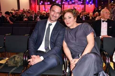 Sönke Möhring und Muriel Baumeister bei der Verleihung des 17. Deutschen Hörfilmpreises 2019 in der Hauptstadtrepräsentanz der Deutschen Telekom. Berlin, 19.03.2019