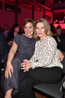 Muriel Baumeister und Lisa Martinek bei der Verleihung des 17. Deutschen Hörfilmpreises 2019 in der Hauptstadtrepräsentanz der Deutschen Telekom. Berlin, 19.03.2019