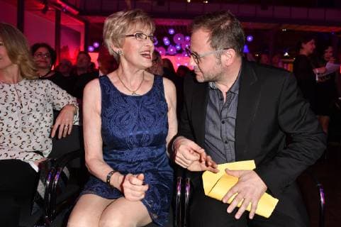 Renate Reymann und Samuel Finzi bei der Verleihung des 17. Deutschen Hörfilmpreises 2019 in der Hauptstadtrepräsentanz der Deutschen Telekom. Berlin, 19.03.2019