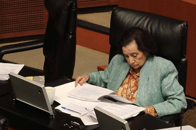 March 19, 2019 - EUM20190319NAC09.JPG.CIUDAD DE MEXICO Legislation Legislacion-Senado.- Aspectos de la sesion de este martes 19 de marzo de 2019 en la Camara de Senadores. A cuadro, la legisladora Ifigenia Martinez. Foto: Agencia EL UNIVERSAL EVZ *** March 19 2019 EUM20190319NAC09 JPG CITY OF MEXICO Legislation Senate Legislation Aspects of this Tuesdays session March 19, 2019 in the Chamber of Senators A box legislator Ifigenia Martinez Photo Agency EL UNIVERSAL EVZ  - ZUMAu78_ 20190319_zaf_u78_030 Copyright: xJuanxCarlosxReyesx