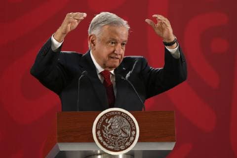 March 20, 2019 - EUM20190320NAC03.JPG.CIUDAD DE MEXICO, Presidency Presidencia-AMLO.- El presidente de la Republica Mexicana, Andres Manuel Lopez Obrador, durante la conferencia matutina que ofrecio este miercoles 20 de marzo de 2019 en el Palacio Nacional. En el evento hablo, entre otros temas, sobre los delegados federales asi como de su reunion con Jared Kushner, asesor senior del presidente estadounidense Donald Trump. Foto: Agencia EL UNIVERSAL Carlos Mejia AFBV  - ZUMAu78_ 20190320_zaf_u78_007 Copyright: xCarlosxMejia ElxUniversalx