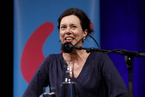 Eva Menasse bei der lit.Cologne 2019 Veranstaltung Heimito von Doderer - Wut und Idylle im WDR Funkhaus am Wallrafplatz. Köln, 21.03.2019 *** Eva Menasse at the lit Cologne 2019 event Heimito by Doderer Wut und Idylle at the WDR Funkhaus am Wallrafplatz Köln 21 03 2019 Foto:xC.xHardtx xFuturexImage