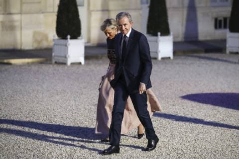 Bernard Arnault et sa femme Helene Mercier NEWS : Diner d Etat avec le President Chinois - 25 03 2019 GwendolineLeGoff Panoramic 