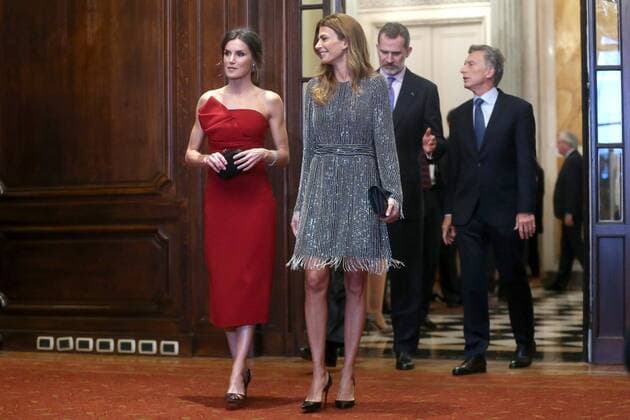 Entertainment Themen der Woche KW13 Entertainment Bilder des Tages Spain s Queen Letizia (R) and Argentinian First Lady Juliana Awada are followed by Spain s King Felipe VI (R, back) and Argentinian President Mauricio Macri (L, back) during a social activity with Argentinian President Mauricio Macri, in Buenos Aires, Argentina, 26 March 2019. Spain s royals visit Buenos Aires !ACHTUNG: NUR REDAKTIONELLE NUTZUNG!  Copyright: xJuanxIgnacioxRoncoronix AME1526 20190326-636892401566909602