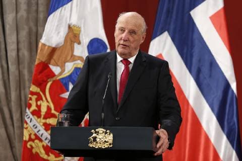 Santiago March 27, 2019 President of the Republic Sebastian Pinera holds joint statement with Norwegian King Harald V Javier Torres Aton Chile Santiago Chile Aton 297567  Copyright: JAVIERxTORRES ATONxCHILE
