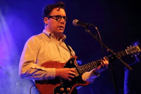Nick Waterhouse bei einem Konzert im Columbia Theater in Berlin, 27. März 2019. Konzert von Nick Waterhouse in Berlin