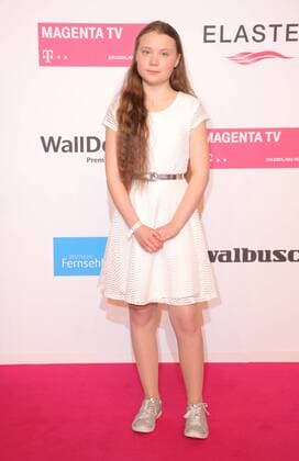 Entertainment Themen der Woche KW13 Goldene Kamera 30.03.2019 Greta Thunberg bei der Verleihung der - Goldene Kamera - im Hangar 5 des Flughafen Tempelhof, Tempelhofer Damm, Berlin - 30.03.2019 - *** Golden Camera 30 03 2019 Greta Thunberg at the award ceremony of the Golden Camera in Hangar 5 of Tempelhof Airport Tempelhofer Damm Berlin 30 03 2019