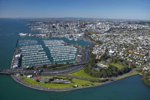 Westhaven Marina and CBD, Auckland, North Island, New Zealand - aerial  Copyright: xDavidxWallx AU02 DWA9024