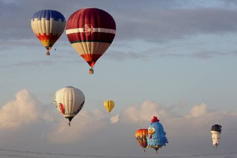 (190405) -- PAMPANGA PROVINCE, April 5, 2019 -- Hot air balloons are seen during the Lubao International Balloon and Music Festival 2019 in Pampanga Province, the Philippines, April 5, 2019. The annual Lubao International Balloon and Music Festival takes place here from April 5 to 7, featuring musical performances, fireworks displays, more than 30 local and international hot air balloons and a wide variety of aerial activities. ) PHILIPPINES-PAMPANGA-HOT AIR BALLOON-FESTIVAL ROUELLExUMALI 