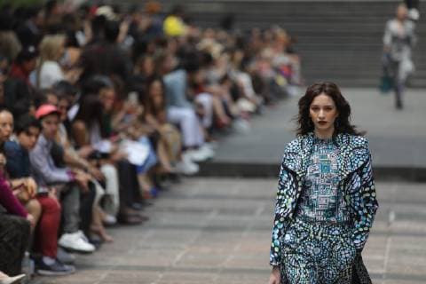 Models present creations by Mexican brand Pineda Covalin during the Mexico s Fashion Week, in Mexico City, Mexico, 05 April 2019. EFE Sashenka Gutierrez Mexico Fashion Week !ACHTUNG: NUR REDAKTIONELLE NUTZUNG!  Copyright: xSashenkaxGutierrezx AME6824 20190405-636900986258768709