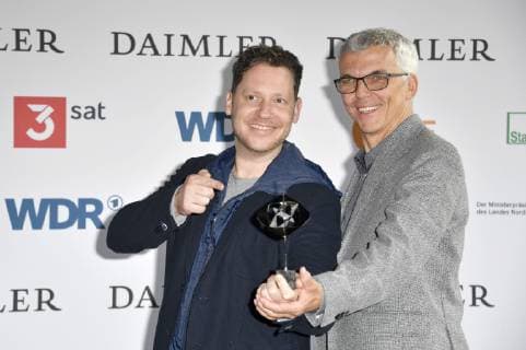 Marco Kreuzpaintner und Norbert Eberlein beim Vorempfang zur 55. Verleihung des Grimme Preises 2019 im Grimme-Institut. Marl, 05.04.2019