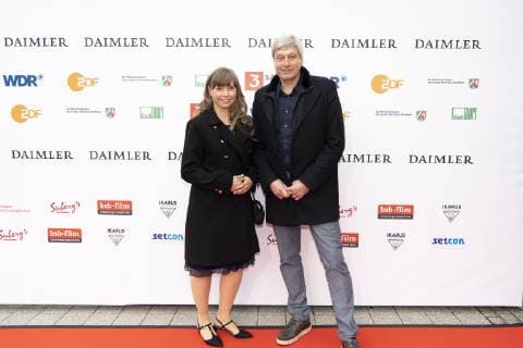 Verleihung 55. Grimme-Preis 2019 am Grimme-Institut in Marl - 55th Grimme Award 2019 - Michael Richter mit Jana Merkel;Verleihung 55. Grimme-Preis 2019 am Grimme-Institut in Marl - 55th Grimme Award 2019 -, Marl Nordrhein-Westphalen Deutschland Stadttheater Marl