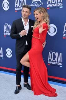 Michael Ray (L) and Carly Pearce attend the 54th annual Academy of Country Music Awards held at the MGM Grand Garden Arena in Las Vegas, Nevada on April 7, 2019. The show will broadcast live on CBS.  LAP20190407065 JIMxRUYMEN