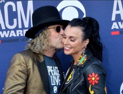 (L-R) Big Kenny and Christiev Carothers attend the 54th annual Academy of Country Music Awards held at the MGM Grand Garden Arena in Las Vegas, Nevada on April 7, 2019. The show will broadcast live on CBS.  LAP20190407407 JIMxRUYMEN