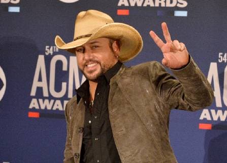 Jason Aldean, winner of the award for Artist of the Decade, appears backstage at the 54th annual Academy of Country Music Awards held at the MGM Grand Garden Arena in Las Vegas, Nevada on April 7, 2019. The show will broadcast live on CBS.  LAP20190407540 JIMxRUYMEN