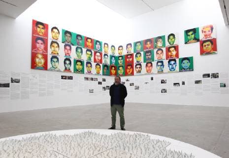 Chinese artist Ai Weiwei poses at his exhibition To Reestablish Memories , at the Contemporary Art Museum (MUAC), in Mexico City, Mexico, 11 April 2019. The exhibition, which connects the story of State violence of China and Mexico, will be inaugurated next Saturday. Ai Weiwei connects the history of State violence of Mexico and China !ACHTUNG: NUR REDAKTIONELLE NUTZUNG!  Copyright: xMarioxGuzmanx AME9539 20190411-636906228523449507