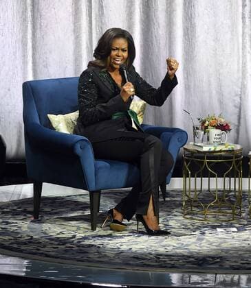 Berühmte Feministinnen, Michelle Obama Entertainment Bilder des Tages American lawyer writer Michelle Obama attends Becoming: An Intimate Conversation With Michelle Obama at Oslo Spektrum in Oslo, Norway on April 11, 2019.  LON20190411102 RUNExHELLESTAD