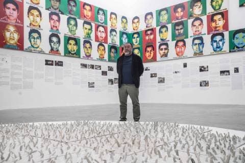 April 11, 2019 - EUM20190412CUL01.JPG .CIUDAD DE MEXICO. ExpositionExposicion-Ai Weiwei.- El Museo Universitario de Arte Contemporaneo (MUAC) presenta del 13 de abril al 6 de octubre la exposicion Ai Weiwei. Restablecer memorias , que explora los traumas historicos de China y Mexico, y al mismo tiempo busca construir la memoria social. En la imagen el artista Ai Weiwei. Foto: Agencia EL UNIVERSALGerman EspinosaEELG Copyright: xElxUniversalx
