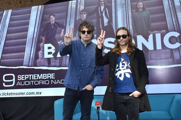April 11, 2019 - Mexico City, Mexico - (L-R) Mariano Roger and Diego Tunon members of Babasonicos poses for photos during a press conference to promote Discutible Tour at Auditorio Nacional on April 11, 2019 in Mexico City, Mexico Mexico City Mexico  - ZUMAn230 20190411_zaa_n230_837 Copyright: xCarlosxTischlerx