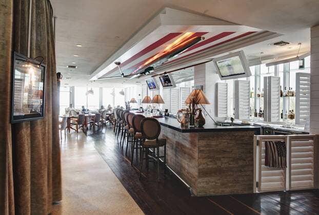 Bar counter in empty restaurant Bar counter in empty restaurant,Miami, Florida, USA  56364