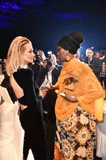 Franziska van Almsick und Fatuma Musa Afrah bei der Aftershow-Party des 22. Radio Regenbogen Award 2019 in der Europa-Park Arena. Rust, 12.04.2019
