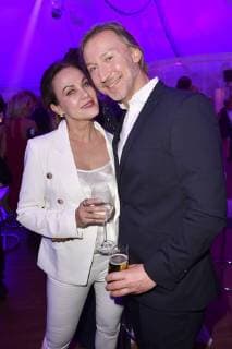 Sonja Kirchberger und Didier Duvall bei der Aftershow-Party des 22. Radio Regenbogen Award 2019 in der Europa-Park Arena. Rust, 12.04.2019
