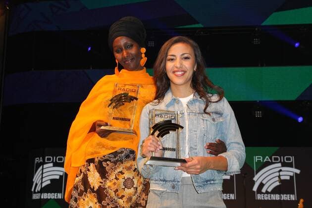 Fatima Musa Afrah, Namika, Radio Regenbogen Award 2019 im Europapark in Rust am 12.04.2019