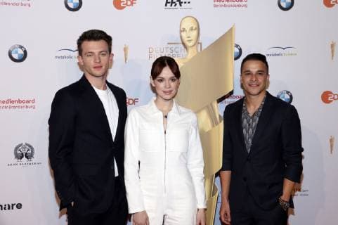 Jannis Niewöhner, Emilia Schüle und Kostja Ullmann beim Nominiertenabend zum Deutschen Filmpreis 2019 im BMW Haus am Kurfürstendamm. Berlin, 13.04.2019