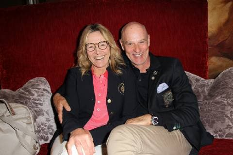 Gundis Zambo und Simon Licht, Eagles Magazinpräsentation 2019 Charityveranstaltung Golfmagazin Eagles Charity Golfclub München 14. April 2019 *** Gundis Zambo and Simon Licht Eagles Magazine Presentation 2019 Charity Event Golf Magazine Eagles Charity Golf Club Munich 14 April 2019