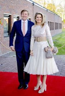 15-04-2019 Amersfoort Queen Maxima and King Willem-Alexander arrive for the 6th Koningsdagconcert ( Kingsdayconcert) at the Theater Flint in Amersfoort.  Copyright: xPPEx