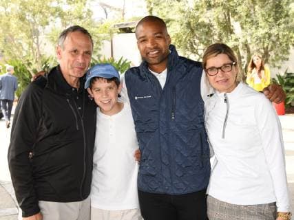 April 15, 2019 - Burbank, California, USA - LARRY PAUL, JU;IAN PAUL, CHRID CARTER and KATHLEEN PAUL attends The American Red Cross of Los Angeles 6th Annual Celebrity Golf Classic at the Lakeside Golf Club in Burbank, California. Burbank USA - ZUMAb173 20190415_zap_b173_066 Copyright: xBillyxBennightx