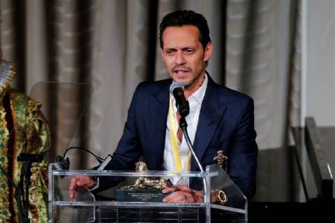 Singer Marc Anthony speaks after receiving the Order of the Golden Sphinx Award, handed by the Harvard University s Hasty Pudding Institute of 1770, in Manhattan, New York, USA, 15 April 2019. Marc Anthony receives the Order of the Golden Sphinx award !ACHTUNG: NUR REDAKTIONELLE NUTZUNG!  Copyright: xEduardoxMunozxAlvarezx AME1221 20190416-636909823925958553