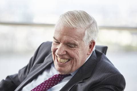Klaus-Michael Kühne im Interview DEU, Deutschland, Hamburg, 01.09.2017: Klaus-Michael Kühne im Gespräch mit den Handelsblatt-Redakteuren Thomas Tuma und Christoph Schlautmann. Im Bild: Kühne. *** Klaus Michael Kühne in interview DEU Deutschland Hamburg 01 09 2017 Klaus Michael Kühne in conversation with Handelsblatt editors Thomas Tuma and Christoph Schlautmann In picture Kühne