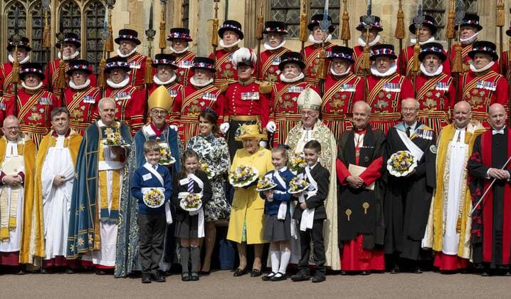 Entertainment Themen der Woche KW16 Entertainment Bilder des Tages PAP04192171 Queen Elizabeth II and Princess Eugenie attend the traditional Royal Maundy Service at St George s Chapel in Windsor. 238003 2019-04-18 Windsor Etats-Unis Reine Elizabeth Elisabeth II de Windsor (Angleterre)  Copyright: xPapixsx xStarfacex STAR_238003_008