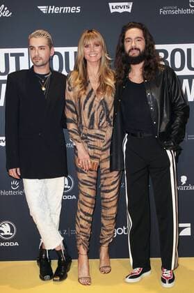Entertainment Themen der Woche KW16 Entertainment Bilder des Tages Bill Kaulitz, Heidi Klum und Tom Kaulitz bei der Verleihung der 3. About You Awards 2019 in den Bavaria Studios. München, 18.04.2019 *** Bill Kaulitz Heidi Klum and Tom Kaulitz at the presentation of the 3 About You Awards 2019 in the Bavaria Studios Munich 18 04 2019 Foto:xF.xGulottax xFuturexImage