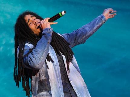 Skip Marley performs at the KAYA music fest at Bayfront park in Miami, Florida on April 20, 2019.  MIA20190420151 GARYxIxROTHSTEIN