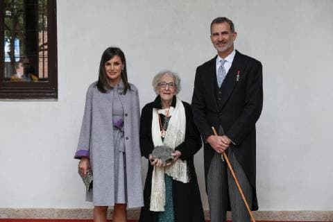 Spanish King Felipe VI and Queen Letizia Ortiz during the Cervantes Prize award ceremony in Alcala de Henares on Tuesday 23 April 2019 Cordon Press  Premio Cervantes en Alcala de Henares 2019