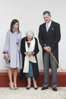 April 23, 2019 - Alcala De Henares, Madrid, Spain - King Felipe VI of Spain, Queen Letizia of Spain, Ida Vitale attends Cervantes Award to Ida Vitale at Alcala de Henares University on April 23, 2019 in Alcala de Henares, Spain Alcala De Henares Spain  - ZUMAg15_ 20190423_zaf_g15_027 Copyright: xJackxAbuinx