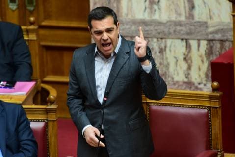 News Bilder des Tages Greece: Legislation for education Greek Prime Minister Alexis Tsipras, during his speech in Hellenic Parliament. Athens Attiki Greece Hellenic Parliament  DimitriosxKarvountzis